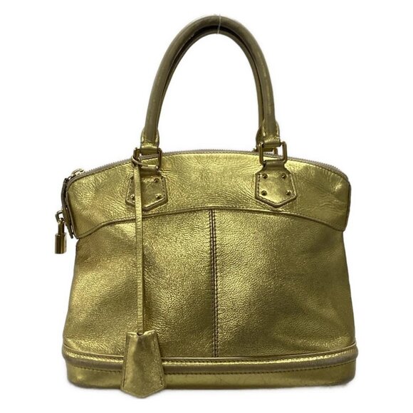 Auth LOUIS VUITTON Lockit PM M95433 Gold Suhali - TH3017 Handbag Goat Leather - Picture 1 of 13